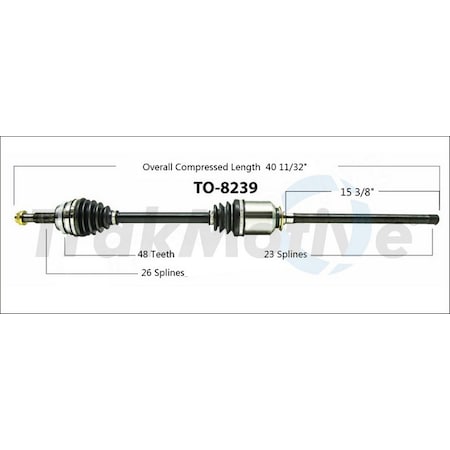 Surtrack Axle Cv Axle Shaft, To-8239 TO-8239